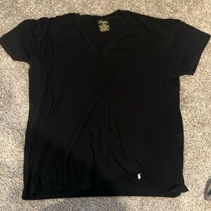 Men’s Black V-Neck Polo Ralph Lauren Large